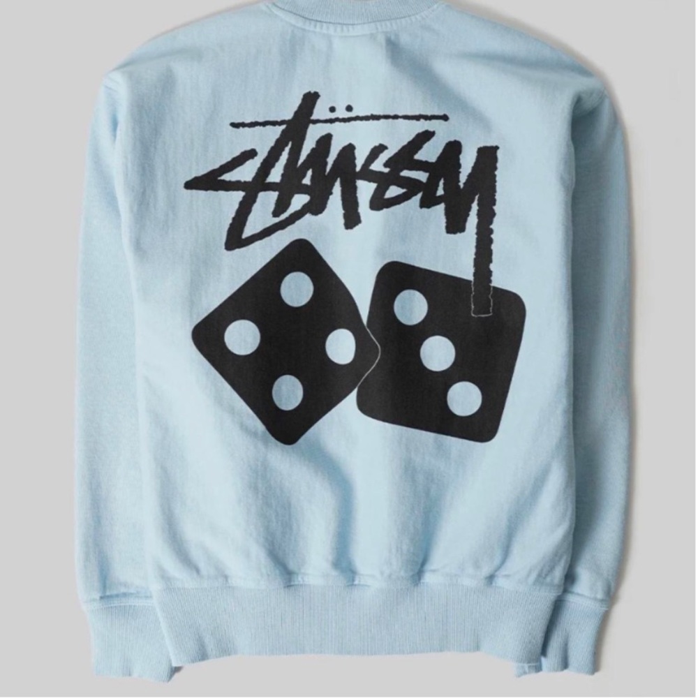 MENS BLUE STUSSY CREWNECK SWEATSHIRT